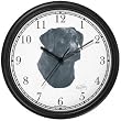 Black Labrador Retriever Dog (MS) Wall Clock by WatchBuddy Timepieces (Black Frame)