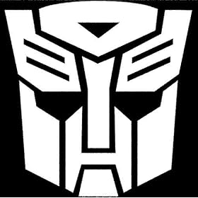 Transformers Autobots Racing Decal Sticker (New) White X2