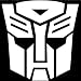 Transformers Autobots Racing Decal Sticker (New) White
