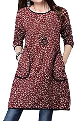 Floral Print Winter Cotton/Jersey Jumper 