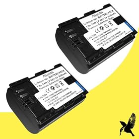 Two Halcyon 2400 mAH Lithium Ion Replacement Battery for Canon EOS 60Da 18.0 MP CMOS Digital SLR Camera and canon LP-E6