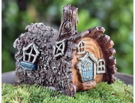 Miniature Dollhouse FAIRY GARDEN ~ Micro Mini Log House ~ NEW