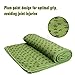 Mansov Yoga Towel, Pilates Camping Outdoor Towel, For Bikram, Hot Yoga, Fitness, Exercise. Anti-Slip, Ultra Absorbent, Machine Washable Microfiber, Plum Point Design, Carrying Mesh Bag, Green
