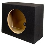 New Single Car Truck Wedge Black Subwoofer Box Sealed Enclosure for 12