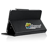 【最高の評価!!!】i-Beans正規品代理店【全6色】Google Nexus 7用高品質なPUレザーケース ブラック スタンド機能付 PU Leather Case for Google Nexus 7 (7689-6)