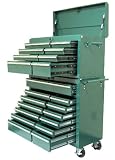 Excel Combination Unit in Teal 8-DRAWER METAL TOOL CHEST (TOP PART) - TBT-4008-X, 13-DRAWER ROLLER METAL TOOL CHEST (BOTTOM PART) - TBT-4013-X. Available in Red/Blue/Black/Teal