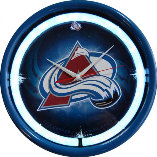 Buy Colorado Avalanche Plasma Neon Clock by FansEdge