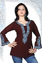 Black long sleeves Kurti/Tunic with heavy embroidery