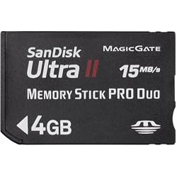 SanDisk UltraII メモリースティックPRO Duo 4GB 転送速度15MB/Sec SDMSPDH-004G-J61