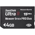 SanDisk UltraII �������[�X�e�B�b�NPRO Duo 4GB �]�����x15MB/Sec SDMSPDH-004G-J61 �T���f�B�X�N