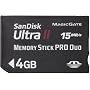SanDisk UltraII �������[�X�e�B�b�NPRO Duo 4GB �]�����x15MB/Sec SDMSPDH-004G-J61