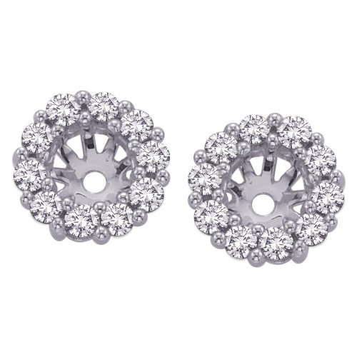 Platinum 1/2 (.5) ct GH Diamond Earring Jackets