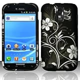 White Flowers Design Snap On Protector Hard Case for (T-Mobile Version Only) Samsung Galaxy S II / S2 + 4.5 inches Screen/Lens Cleaning Cloth