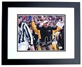 Bill Cowher Autographed Pittsburgh Steelers 8x10 Photo BLACK CUSTOM FRAME