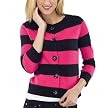 GO International&reg; Striped Sweater - Pink/Ebony