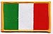 IRISH FLAG w/GOLD BORDER, Flag of Ireland/Iron On Patch Applique/Patriot