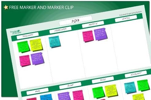 12 Section Personal Organizing System 19 in x 24 in - Erasable by PlanetSafe Planners