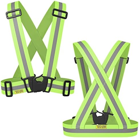 The Tuvizo Reflective Vest provides High Visibility day & night for Running, Cycling, Walking etc. This easily adjustable, lightweight, elastic Reflective Belt Vest/Reflective Running Vest/Cycling Vest/Safety Vest gives a versatile comfortable fit over sports gear or outdoor clothing.