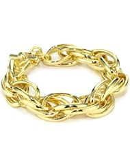 1AR by UnoAerre 18k Gold Plated Fancy Link Bracelet