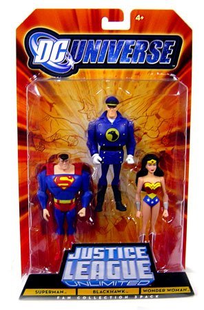  DC Universe Justice League Unlimited BlackHawk Superman Wonder Woman