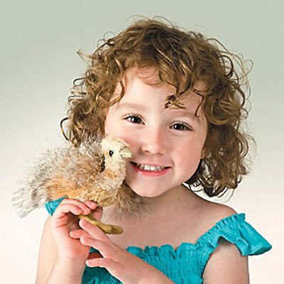 Childrens Toyshop  Toys : Mini Ostrich Chick Finger Puppet by Folkmanis