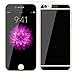 Iphone 6 Colored Mirror Screen Protector [Tempered Glass] Connetech Electroplating Mirror Effect Front Screen & Back Tempered Glass Screen Protector Whole Body Protection Anti Scratches for Iphone 6 6s 4.7inch (Black)