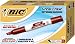 BIC Great Erase Grip Chisel Dry Erase Marker, Chisel Tip, Red Ink, 12 Dry Erase Markers (Dozen Box)
