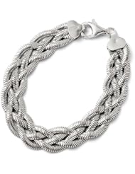 Leslies Sterling Silver Braided Bracelet Length 7.5"