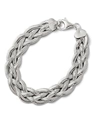 Leslies Sterling Silver Ruthenium Twisted Mesh Necklace with 2in ext.