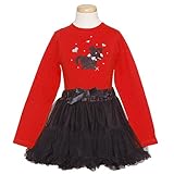 IMAGE OF Gigi Toddler Girls Boutique Red Scotty Dog Tutu Skirt Outfit Set 2T