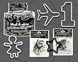 Black & White Symbols Rubber Bandz Band Wristband (12)