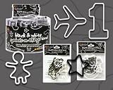 Black & White Symbols Rubber Bandz Band Wristband (12)