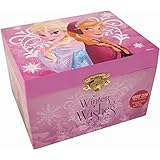 Disney Frozen Winter Wishes Wind Up Music Box with Elsa, Anna and Olaf