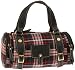 Tommy Hilfiger Oak Plaid Barrel Tote,Black,