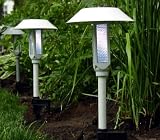 Suntyme SL-i2084W White Salsa Solar Landscape Lighting 2 piece set of path lights using LED technology