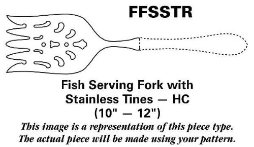 Gorham Biscayne (Stainless) Fish Serving Fork with Stainless Tines HC, Sterling Silver