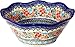 Polish Pottery Ceramika Boleslawiec Bowl Viki Cups, Royal Blue Patterns with Red Cornflower and Blue Butterflies Motif, 6-1/2-Inch