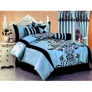 New Queenking Size Satin Comforter Black