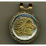 Ethiopia 25 Cent Lion Two Tone Coin Golf Ball Marker by 