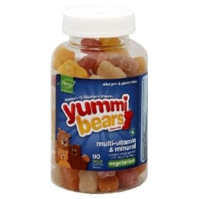 Yummi Bears Multi-Vitamin and Mineral, Vegetarian Formula 90 Bears
