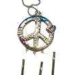 Celestial Peace Sign Pewter Car Wind Chime