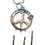 Celestial Peace Sign Pewter Car Wind Chime