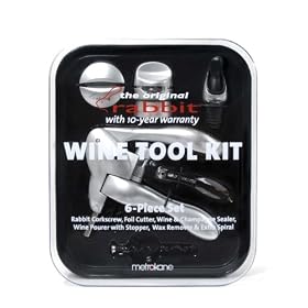 Click here to buy Metrokane Rabbit Wine Opener Tool Kit, Silver .