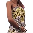 New Sexy Stretch Strapless Dotted Top Print Blouse