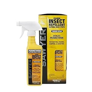 Sawyer Products SP649 Premium Permethrin Clothing Insect Repellent Trigger Spray, 12-Ounce (Spray Bottle Color May Vary)