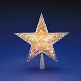 Clear Star Treetopper w/Silver Edge by Kurt Adler
