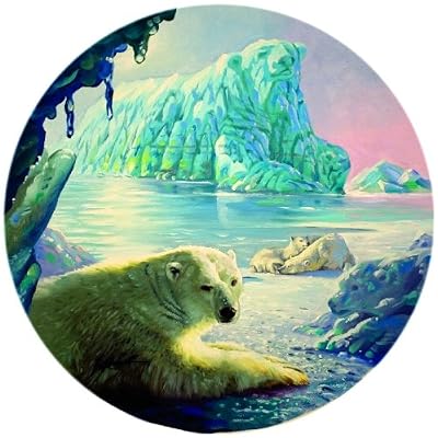 Polar Bear Glacier 1000pc Round Jigsaw Puzzle by D.L. "Rusty" RUST