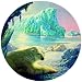 Polar Bear Glacier 1000pc Round Jigsaw Puzzle by D.L. "Rusty" RUST