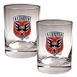 DC United Soccer 2pc Rocks Glass Set - Primary Team Logo MAJOR-LEAGUE-SOCCER Soccer