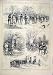 1883 SHOOTING COOMBE WOOD DOG HARE GUN BEATERS PRINT